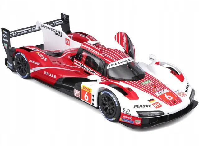 Alt view image 2 of 6 - Porsche 963 #6 "Porsche Penske Motorsport" Winner "FIA World Endurance Championship" (2024) 1/24 Diecast Model Car by Bburago