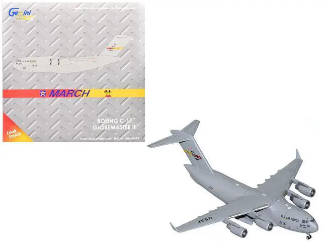 Main image of McDonnell Douglas C-17 Globemaster III Transport Aircraft US Air Force "Gemini Macs" Series 1/400 Diecast Model by GeminiJets