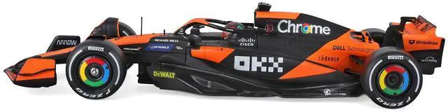 Alt view image 2 of 6 - McLaren MCL38 #81 Oscar Piastri "OKX" Formula One F1 "Miami GP" (2024) w/Case 1/24 Diecast Model Car by Bburago