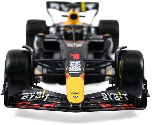 Alt view image 3 of 6 - Red Bull Racing RB19 #1 "Oracle" Winner F1 Championship "Drivers' Champion" (2023) w/Case 1/24 Diecast Model Car by Bburago