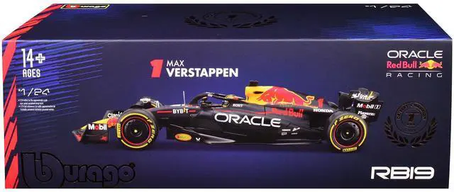Alt view image 5 of 6 - Red Bull Racing RB19 #1 "Oracle" Winner F1 Championship "Drivers' Champion" (2023) w/Case 1/24 Diecast Model Car by Bburago