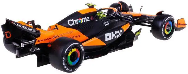Alt view image 3 of 6 - McLaren MCL38 #4 Lando Norris "OKX" Winner Formula One F1 "Miami GP" (2024) w/Case 1/24 Diecast Model Car by Bburago