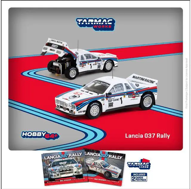 Alt view image 3 of 6 - Lancia 037 Rally #1 "Martini Racing" Winner "Rallye Monte-Carlo" (1983) 1/64 Diecast Model Car by Tarmac Works