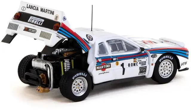 Alt view image 4 of 6 - Lancia 037 Rally #1 "Martini Racing" Winner "Rallye Monte-Carlo" (1983) 1/64 Diecast Model Car by Tarmac Works