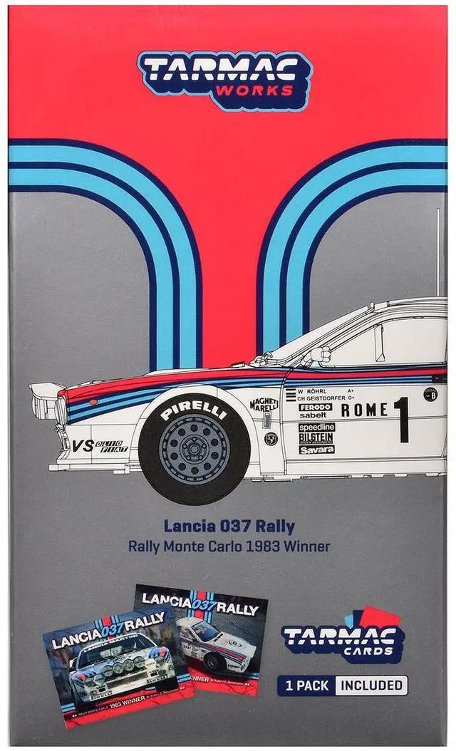Alt view image 5 of 6 - Lancia 037 Rally #1 "Martini Racing" Winner "Rallye Monte-Carlo" (1983) 1/64 Diecast Model Car by Tarmac Works