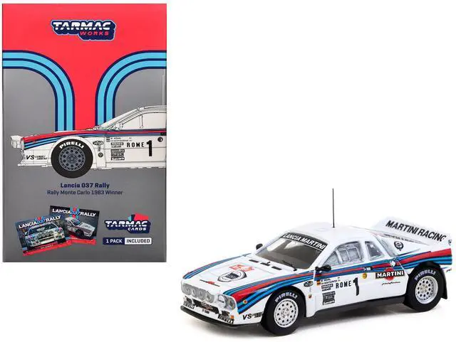 Alt view image 6 of 6 - Lancia 037 Rally #1 "Martini Racing" Winner "Rallye Monte-Carlo" (1983) 1/64 Diecast Model Car by Tarmac Works