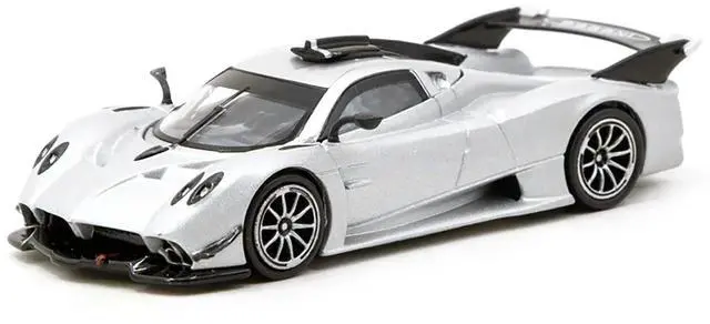Alt view image 2 of 6 - Pagani Huayra R Satin Silver Metallic "Global64" Series 1/64 Diecast Model Car by Tarmac Works