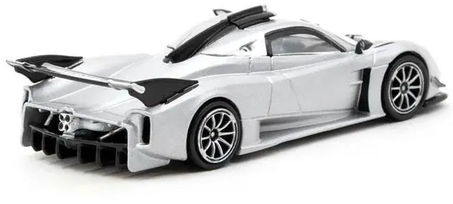 Alt view image 3 of 6 - Pagani Huayra R Satin Silver Metallic "Global64" Series 1/64 Diecast Model Car by Tarmac Works