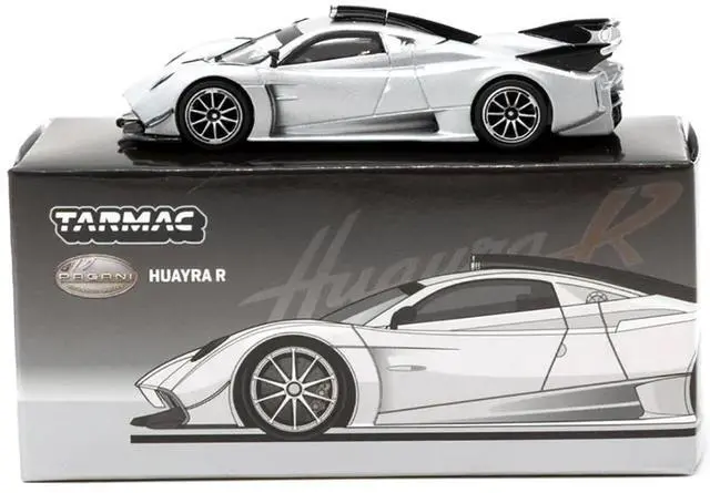 Alt view image 4 of 6 - Pagani Huayra R Satin Silver Metallic "Global64" Series 1/64 Diecast Model Car by Tarmac Works