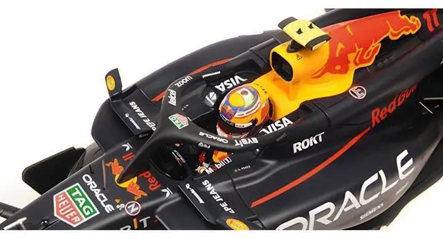 Alt view image 3 of 6 - Red Bull Racing RB20 #11 "Oracle" 2nd Place F1 "Bahrain GP" (2024) with Driver  Limited Ed 1/18 Diecast Model Car by Minichamps