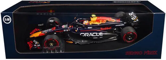 Alt view image 5 of 6 - Red Bull Racing RB20 #11 "Oracle" 2nd Place F1 "Bahrain GP" (2024) with Driver  Limited Ed 1/18 Diecast Model Car by Minichamps