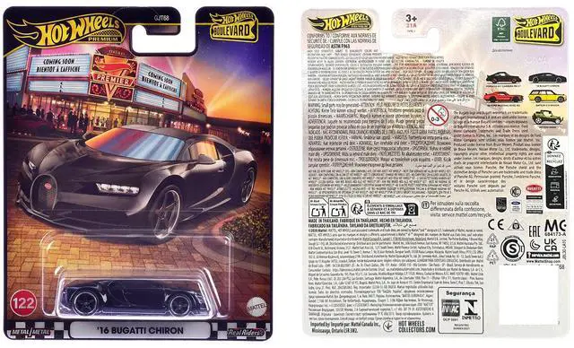 Alt view image 3 of 3 - 2016 Bugatti Chiron Black "Boulevard" Series Diecast Model Car by Hot Wheels