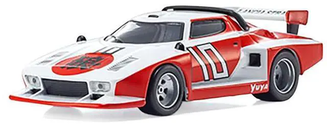 Alt view image 2 of 3 - Lancia Stratos #10 White and Red "The Circuit Wolf" Manga 1/64 Diecast Model Car by Kyosho