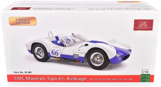 Alt view image 2 of 2 - Maserati Tipo 61 "Birdcage" #66 Jim Hall Winner "SCCA Continental Divide Race" (1960) Limited Ed 1/18 Diecast Model Car by CMC