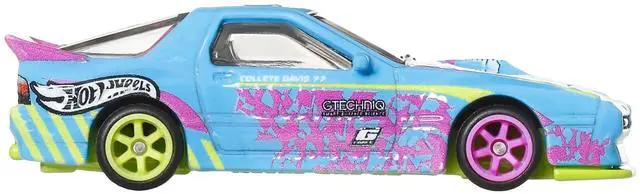 Alt view image 2 of 6 - Mazda RX7 FC PANDEM Blue with Graphics "Silhouettes" Series Diecast Model Cars by Hot Wheels