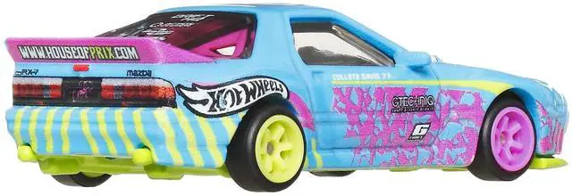 Alt view image 3 of 6 - Mazda RX7 FC PANDEM Blue with Graphics "Silhouettes" Series Diecast Model Cars by Hot Wheels