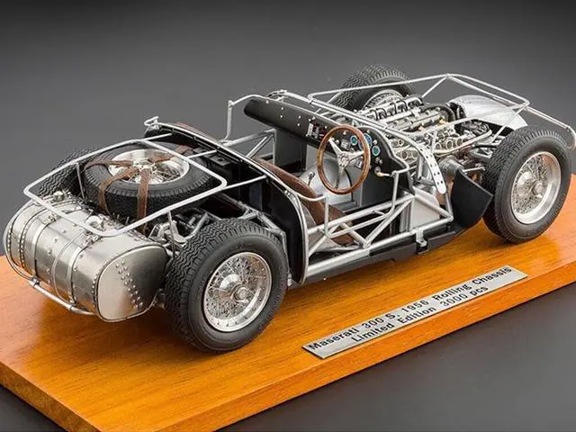 Alt view image 5 of 5 - 1956 Maserati 300S Rolling Chassis 1/18 Diecast Model by CMC