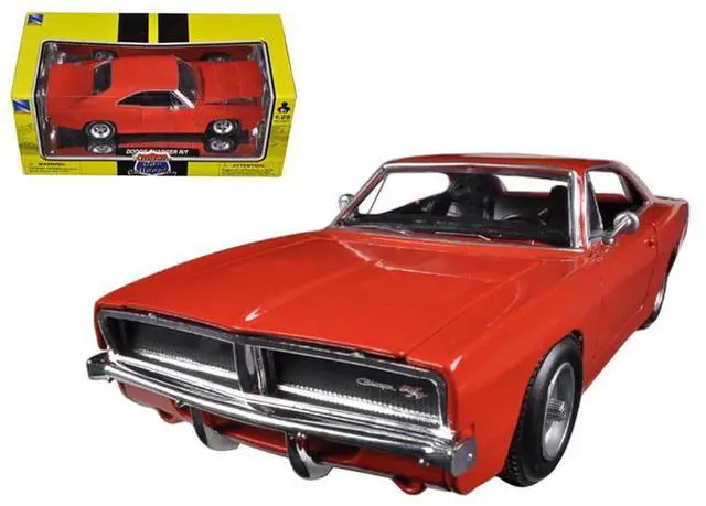Alt view image 6 of 6 - 1969 Dodge Charger R/T Orange "Muscle Car Collection" 1/25 Diecast Model Car by New Ray