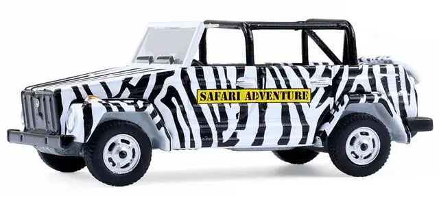 Alt view image 6 of 6 - 1974 Volkswagen Thing (Type 181) "Safari Adventure" Black and Zebra Stripes "Club Vee-Dub" 1/64 Diecast Model Cars by Greenlight