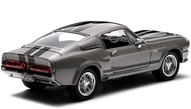 Alt view image 6 of 6 - 1967 Ford Mustang Custom "Eleanor" Gray Metallic with Black Stripes "Gone in 60 Seconds" (2000) Movie 1/43 Diecast Model Car by Greenlight