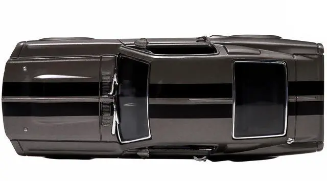 Alt view image 5 of 6 - 1967 Ford Mustang Custom "Eleanor" Gray Metallic with Black Stripes "Gone in 60 Seconds" (2000) Movie 1/43 Diecast Model Car by Greenlight