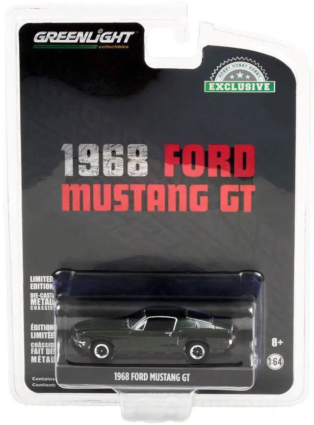 Alt view image 6 of 6 - 1968 Ford Mustang GT Fastback Highland Green Metallic "Hobby Exclusive" 1/64 Diecast Model Car by Greenlight