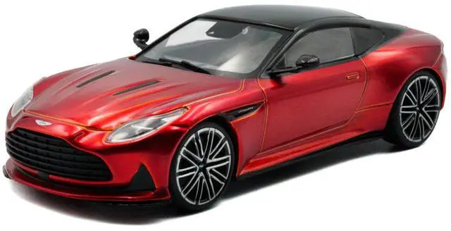 Alt view image 2 of 6 - 2023 Aston Martin DB12 Coupe Hyper Red Metallic with Black Top 1/43 Diecast Model Car by Solido