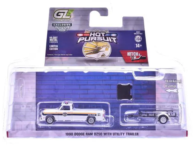 Alt view image 6 of 6 - "Hot Pursuit Hitch & Tow" Series 1 Set of 3 pieces 1/64 Die-Cast Model Cars by Greenlight