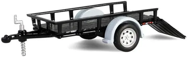 Alt view image 6 of 6 - 1990 Dodge Ram D250 Pickup "Philadelphia, Police Department" White with Stripes & Trailer 1/64 Diecast Model Cars by Greenlight