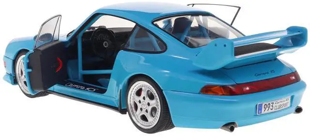 Alt view image 2 of 6 - 1997 Porsche 911 (993) Clubsport Riviera Blue 1/18 Diecast Model Car by Solido