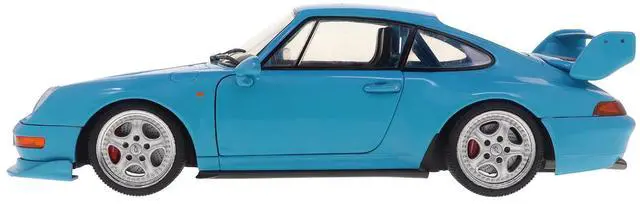 Alt view image 4 of 6 - 1997 Porsche 911 (993) Clubsport Riviera Blue 1/18 Diecast Model Car by Solido