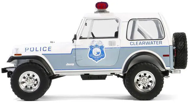 Alt view image 4 of 6 - 1982 Jeep CJ-7 "Clearwater, Florida Police Department" White and Light Blue 1/18 Diecast Model Cars by Greenlight