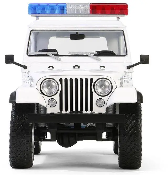 Alt view image 5 of 6 - 1982 Jeep CJ-7 "Clearwater, Florida Police Department" White and Light Blue 1/18 Diecast Model Cars by Greenlight