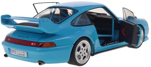 Alt view image 5 of 6 - 1997 Porsche 911 (993) Clubsport Riviera Blue 1/18 Diecast Model Car by Solido