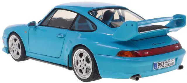 Alt view image 6 of 6 - 1997 Porsche 911 (993) Clubsport Riviera Blue 1/18 Diecast Model Car by Solido