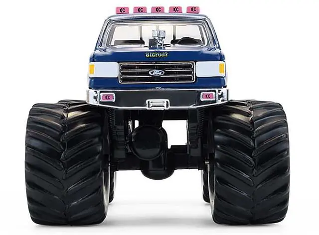 Alt view image 5 of 6 - 1990 Ford F-350 Monster Truck "Bigfoot #4" Blue "Kings of Crunch" 1/64 Diecast Model Cars by Greenlight