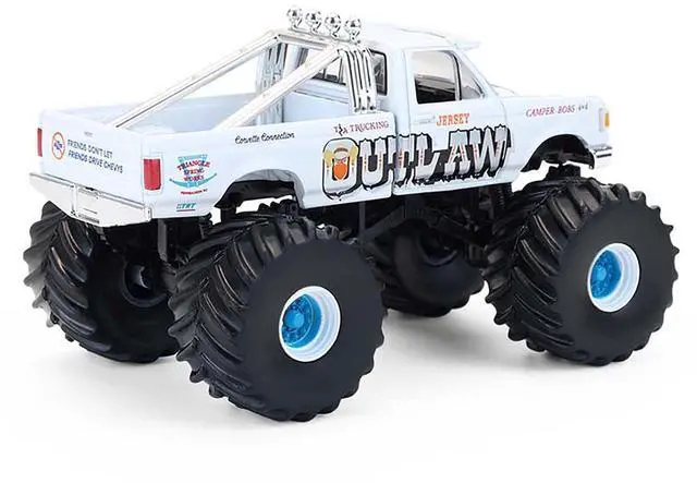 Alt view image 3 of 6 - 1988 Ford F-150 Monster Truck "Jersey Outlaw" White "Kings of Crunch" 1/64 Diecast Model Cars by Greenlight