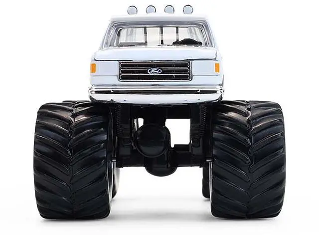 Alt view image 4 of 6 - 1988 Ford F-150 Monster Truck "Jersey Outlaw" White "Kings of Crunch" 1/64 Diecast Model Cars by Greenlight