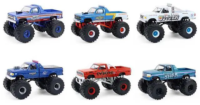 Alt view image 2 of 6 - "Kings of Crunch" Series 16 Set of 6 Monster Trucks 1/64 Die-Cast Model Cars by Greenlight