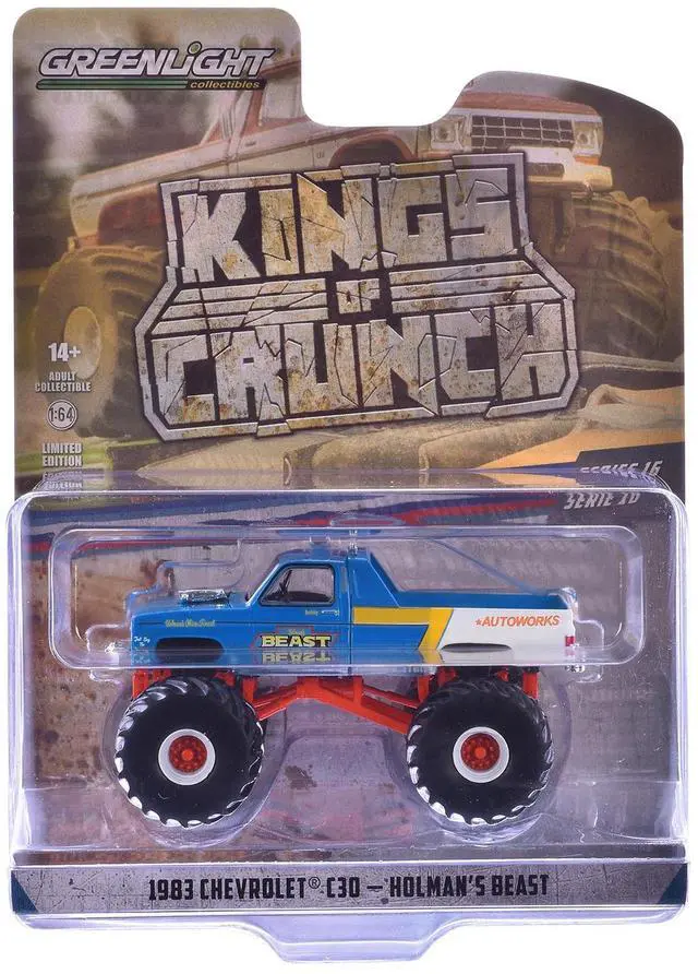 Alt view image 4 of 6 - "Kings of Crunch" Series 16 Set of 6 Monster Trucks 1/64 Die-Cast Model Cars by Greenlight