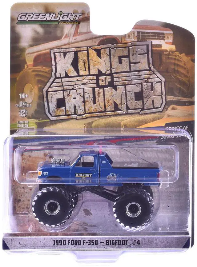 Alt view image 6 of 6 - "Kings of Crunch" Series 16 Set of 6 Monster Trucks 1/64 Die-Cast Model Cars by Greenlight