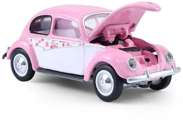 Alt view image 2 of 6 - 1950 Volkswagen Beetle "Botanical Beetle" Pink & White with Graphics "Club Vee-Dub" Series 1/64 Diecast Model Cars by Greenlight