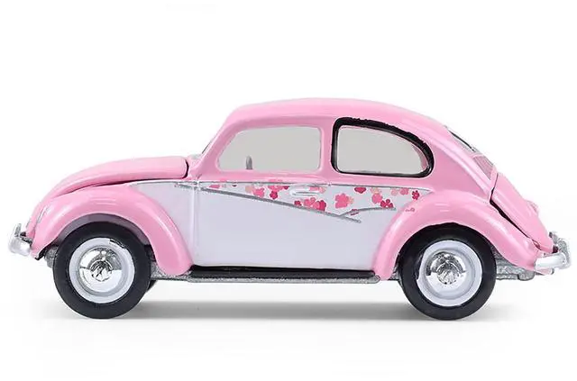 Alt view image 3 of 6 - 1950 Volkswagen Beetle "Botanical Beetle" Pink & White with Graphics "Club Vee-Dub" Series 1/64 Diecast Model Cars by Greenlight