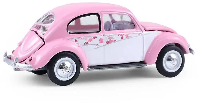 Alt view image 4 of 6 - 1950 Volkswagen Beetle "Botanical Beetle" Pink & White with Graphics "Club Vee-Dub" Series 1/64 Diecast Model Cars by Greenlight