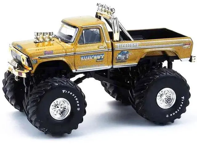 Alt view image 2 of 3 - 1979 Ford F-250 Monster Truck "Bigfoot #1" Gold Metallic "Hobby Exclusive" Series 1/64 Diecast Model Car by Greenlight