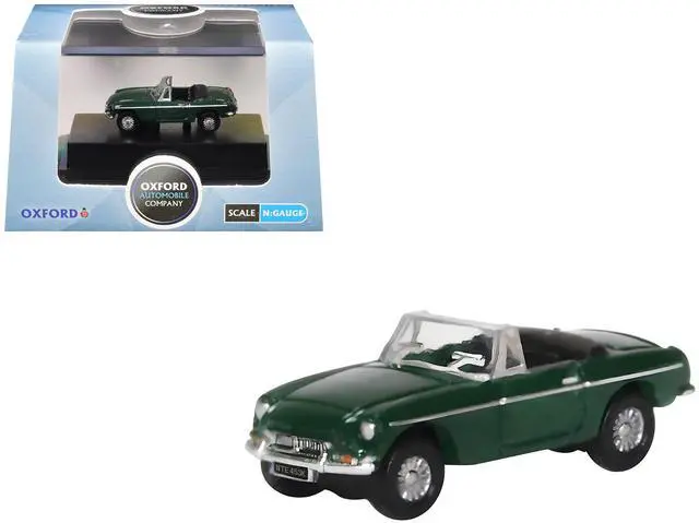 Main image of MG MGB Roadster RHD (Right Hand Drive) British Racing Green 1/148 (N) Scale Diecast Model car by Oxford Diecast