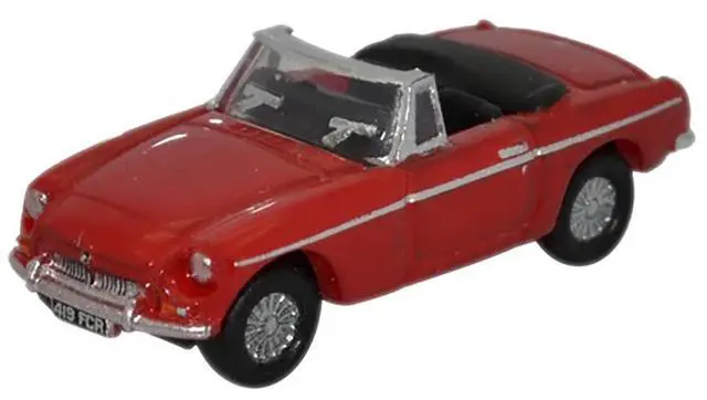Alt view image 2 of 5 - MG MGB Roadster RHD (Right Hand Drive) Tartan Red 1/148 (N) Scale Diecast Model car by Oxford Diecast