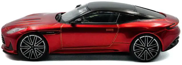 Alt view image 3 of 6 - 2023 Aston Martin DB12 Coupe Hyper Red Metallic with Black Top 1/43 Diecast Model Car by Solido