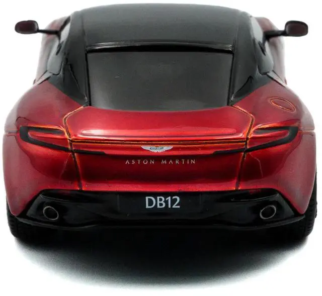 Alt view image 5 of 6 - 2023 Aston Martin DB12 Coupe Hyper Red Metallic with Black Top 1/43 Diecast Model Car by Solido