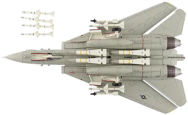 Alt view image 5 of 6 - Grumman F-14A Tomcat Fighter Aircraft "Sukhoi Killer, VF-41 Black Aces, USS Nimitz" US Navy 1/72 Diecast Model by Hobby Master
